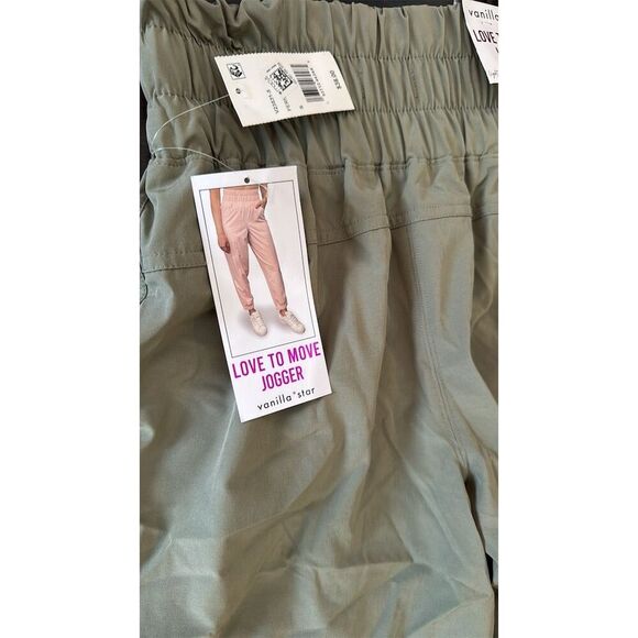 Vanilla Star Juniors Jogger Pants olive drab Size S Elastic Waist Casual - Picture 7 of 11